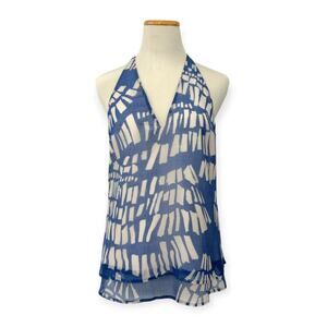 Corey Lynn Calter for Anthropologie | 6 | Silk Blend Crepe Tie-Neck Blouse Top